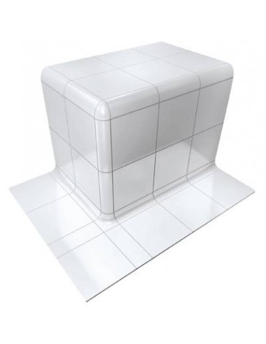 Escosia 5X25 Cerámica Blanca Brillo