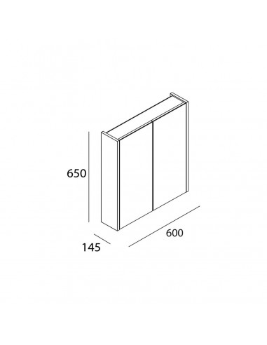 Armario 2 puertas cristal SCHWAN