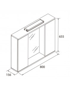 Armario LOIRA 80cm 2 puertas 2