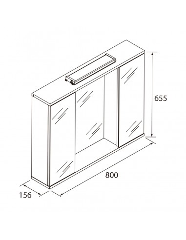 Armario LOIRA 80cm 2 puertas