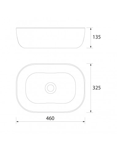 Lavabo de posar CARLA 45 PORCELANA...
