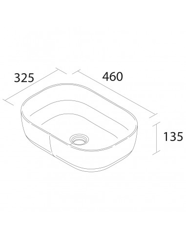 Lavabo de posar CARLA 45 PORCELANA...