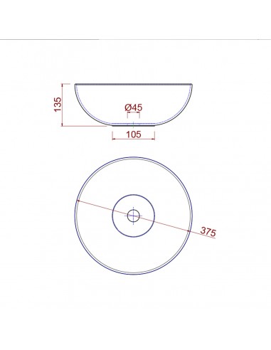 Lavabo de posar LOKUM porcelana negra...