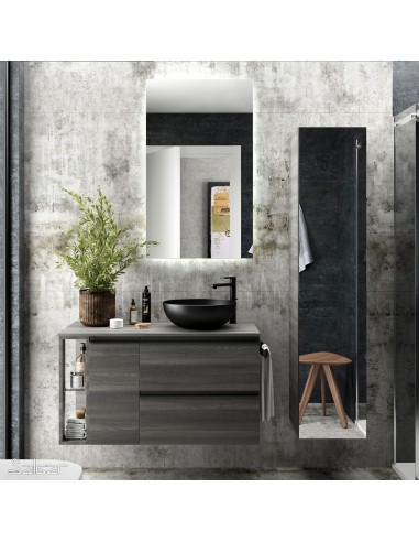 Lavabo de posar LOKUM porcelana negra...