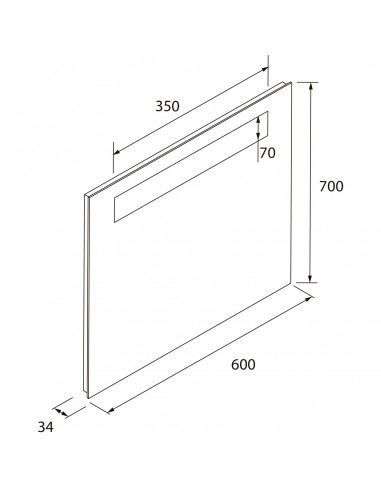 Espejo ALCOR con luz led y antivaho