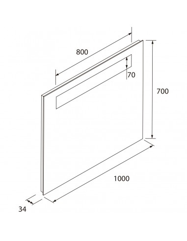 Espejo ALCOR con luz led y antivaho