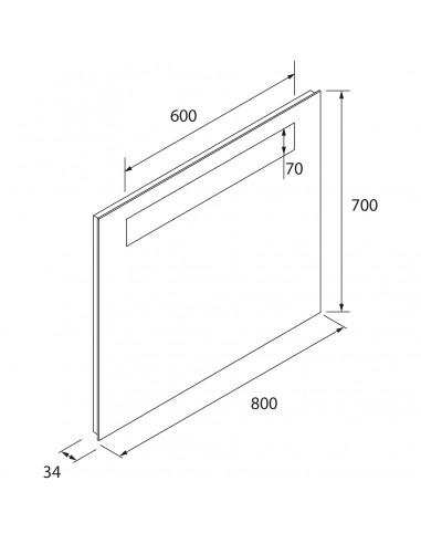 Espejo ALCOR con luz led y antivaho