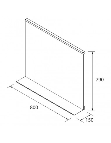 Espejo BECKET 800 horizontal con...