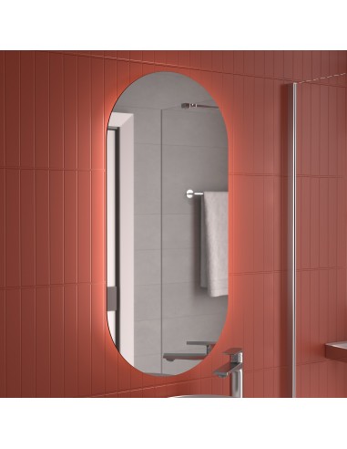 Espejo ovalado THAIS con luz led