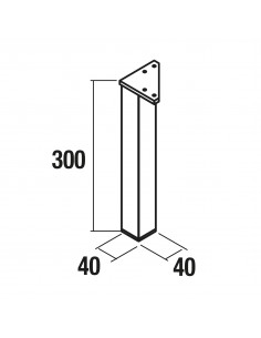 Juego 2 patas CROMO 330 mm 2