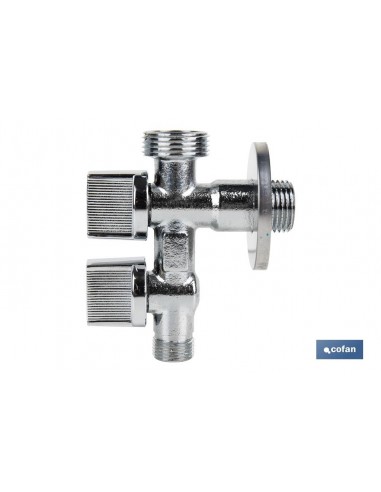 VÁLVULA DE ESCUADRA 1/2 x 3/4 x 3/8...