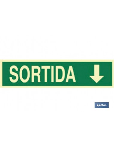 SEÑAL LUMINISCENTE 400X100MM. (PACK:...