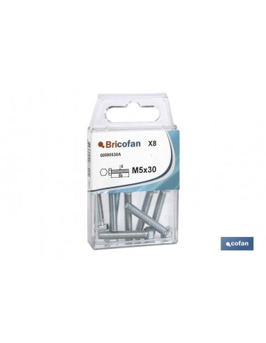 BLÍSTER DE 8 UDS. DIN-933 M-5X30 ZINC...