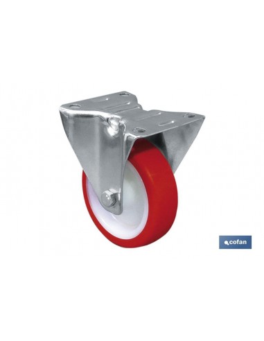 RUEDA POLIURETANO FIJA Ø100X30MM...