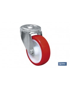 RUEDA POLIURETANO PASANTE...