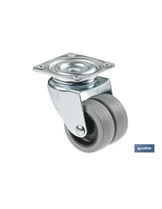 RUEDA DOBLE POLIPROPILENO...