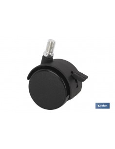 RUEDA PLASTIC Ø40MM FRENO...