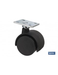 RUEDA PLASTIC Ø40MM PLACA...