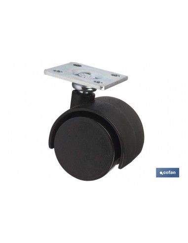 RUEDA PLASTIC Ø40MM PLACA (PACK: 4 UDS)