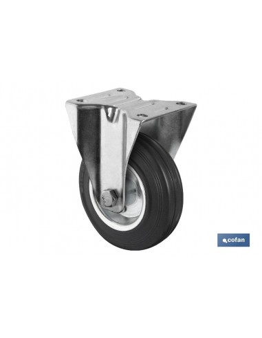 RUEDA GOMA/METAL FIJA Ø80X27MM (PACK:...