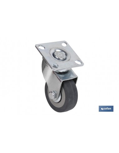 RUEDA GOMA/GRIS PLACA Ø30X18MM (PACK:...