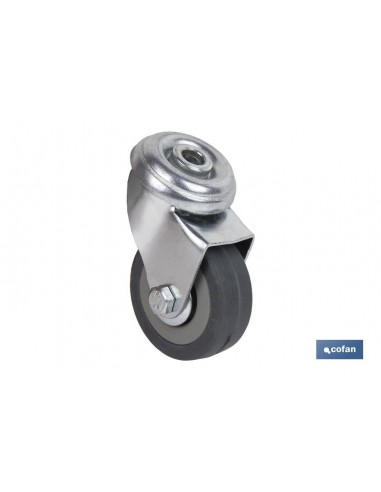 RUEDA GOMA/GRIS PASANTE Ø50X18MM...