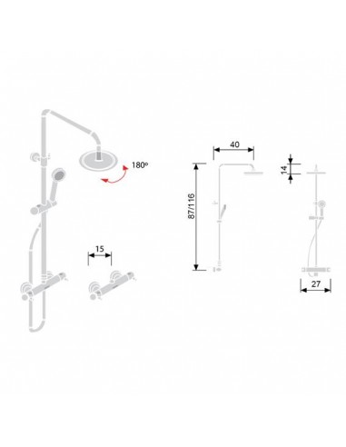 Columna de ducha Chelsea II