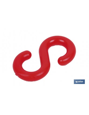 GANCHO S  CADENA PLÁSTICO 8mm ROJO...
