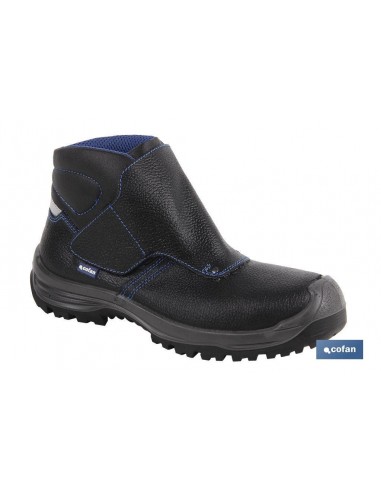 BOTA PIEL NEGRO CIERRE VELCRO S3...