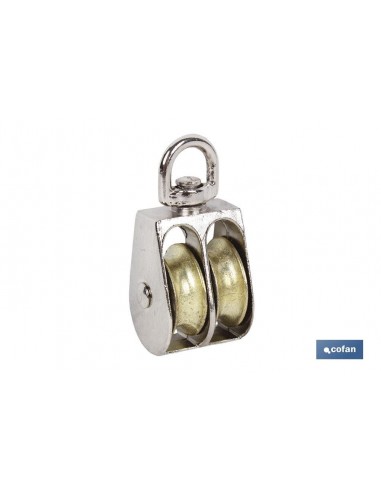 POLEA DOBLE GIRATORIA NIQUELADA...