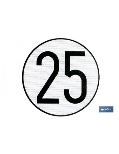 PLACA DE VELOCIDAD HOMOLOGADA 25...