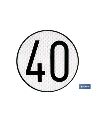PLACA DE VELOCIDAD HOMOLOGADA 40...
