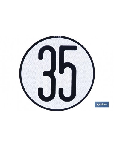 PLACA DE VELOCIDAD HOMOLOGADA 35...