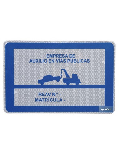 PLACA GRUA DE SERV. AUXILIOS EN...