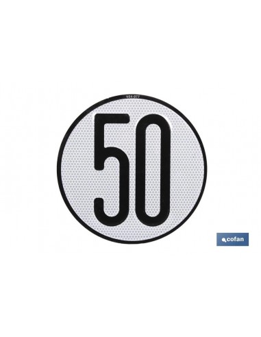PLACA DE VELOCIDAD HOMOLOGADA 50...