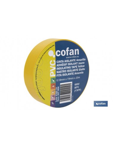 CINTA AISLANTE 180 Micras AMARILLA...