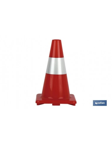 CONO 50 CM. ROJO Y BLANCO (PACK: 1 UDS)
