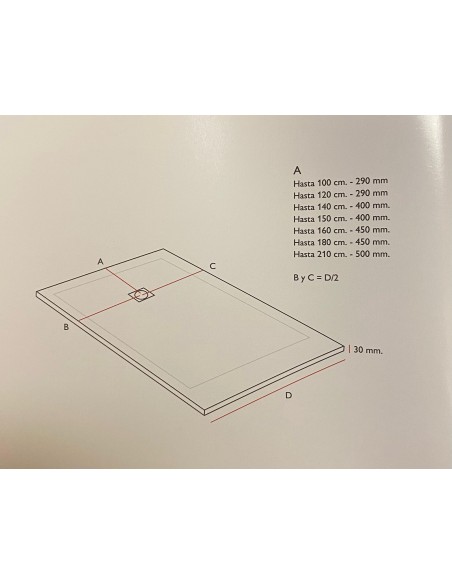 Plato de Ducha de Resina textura LISO- Duplach Stone Cach