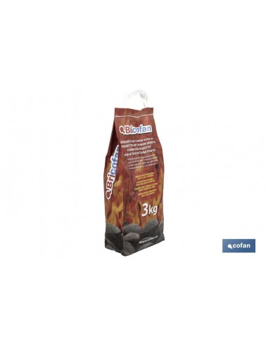 BOLSA BRIQUETAS CARBON VEGETAL 3 KGS...