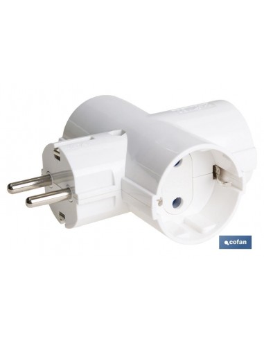 ADAPTADOR SCHUKO 3 VIAS  (16A-250V)...
