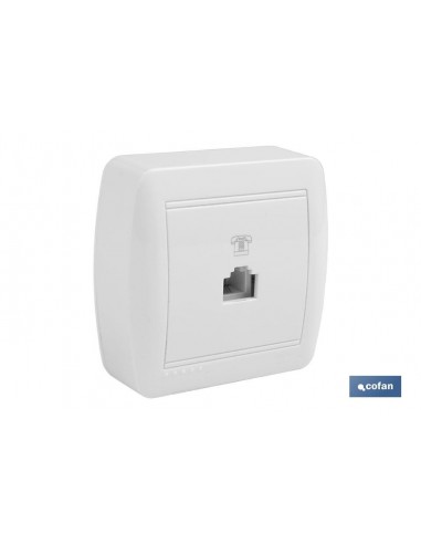BASE TELEFONO RJ11 SUPERFICIE BLANCO...
