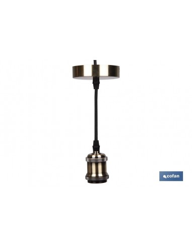 PORTALAMPARAS (CABLE+ROSETÓN) ORO...