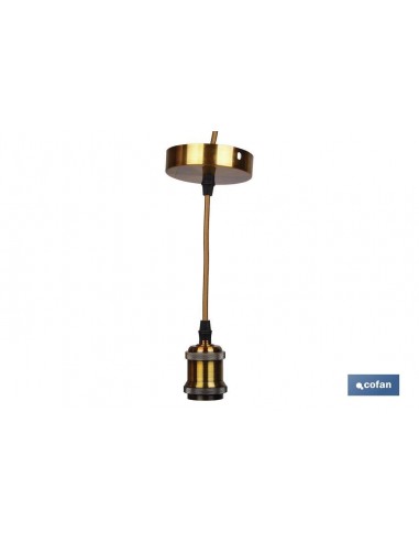 PORTALAMPARAS (CABLE+ROSETÓN)  ORO...