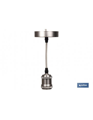 PORTALAMPARAS (CABLE+ROSETÓN)  PERLA...