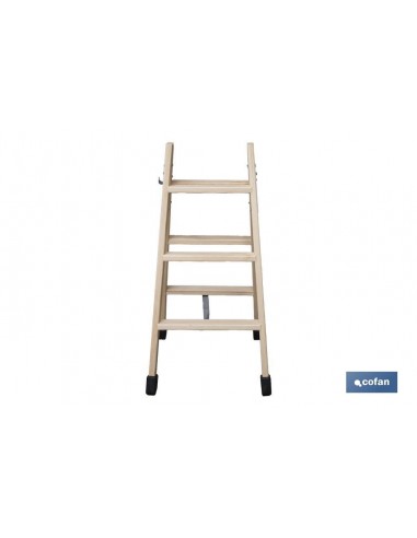 ESCALERA MADERA DOBLE 3 PELDAÑOS 0,75...