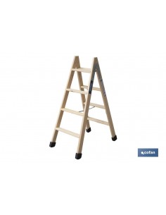 ESCALERA MADERA DOBLE 4...