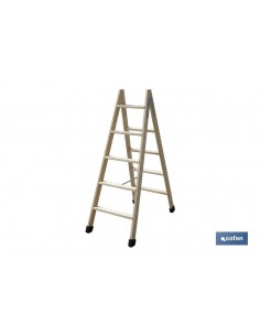 ESCALERA MADERA DOBLE 5...