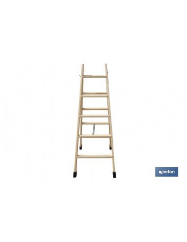 ESCALERA MADERA DOBLE 5 PELDAÑOS 1,25...