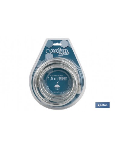 FLEXO DUCHA PVC PLATA/LATÓN 1,5M...