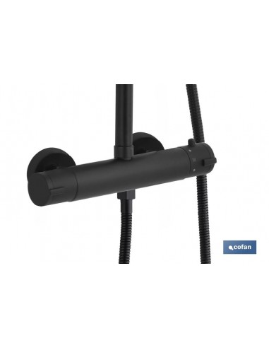 COLUMNA DE DUCHA NEGRA CON GRIFO...